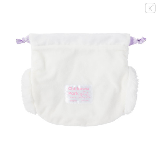 Japan Chiikawa Face Drawstring Bag - Momonga : Chiikawa Park - 5
