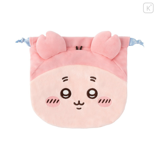 Japan Chiikawa Face Drawstring Bag - Furuhonya Kani-chan : Chiikawa Park - 1