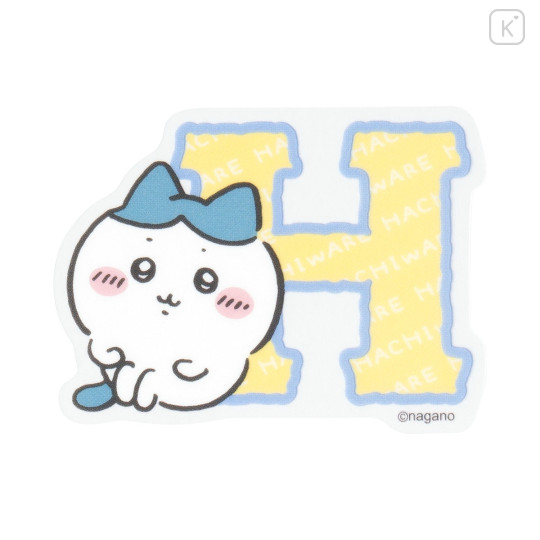 Japan Chiikawa Die-cut Vinyl Sticker - Hachiware : Chiikawa Park Alphabet English Letter Uppercase H - 1