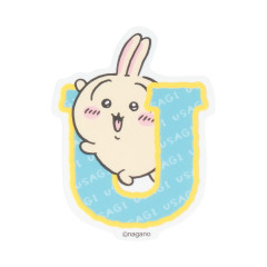 Japan Chiikawa Die-cut Vinyl Sticker - Usagi : Chiikawa Park Alphabet English Letter Uppercase U
