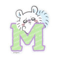 Japan Chiikawa Die-cut Vinyl Sticker - Momonga : Chiikawa Park Alphabet English Letter Uppercase M - 1