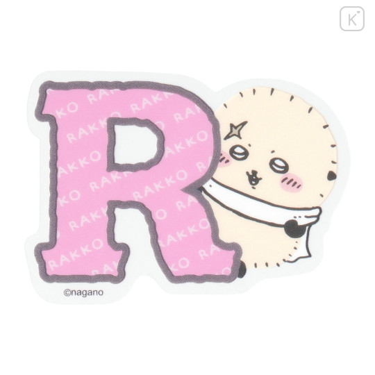 Japan Chiikawa Die-cut Vinyl Sticker - Rakko : Chiikawa Park Alphabet English Letter Uppercase R - 1