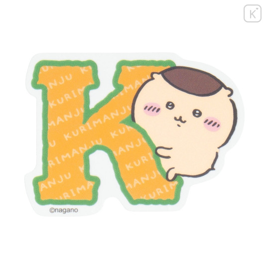 Japan Chiikawa Die-cut Vinyl Sticker - Kuri Manju : Chiikawa Park Alphabet English Letter Uppercase K - 1