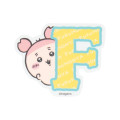 Japan Chiikawa Die-cut Vinyl Sticker - Furuhonya Kani-chan : Chiikawa Park Alphabet English Letter Uppercase F - 1