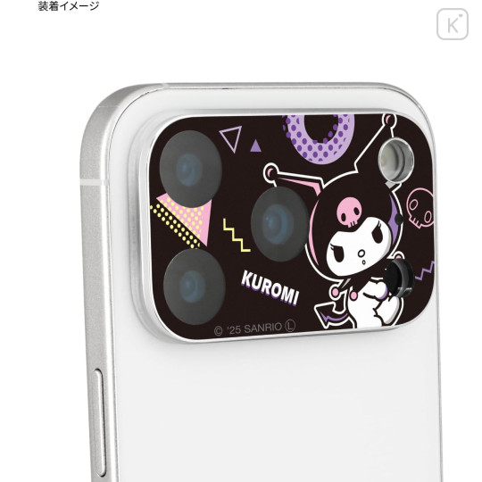 Japan Sanrio iPhone 17 Pro Camera Cover - Kuromi : Fun Black - 4
