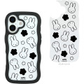 Japan Miffy Clear Wavy Frame iPhone 17 Case - Face Black Uneune - 2