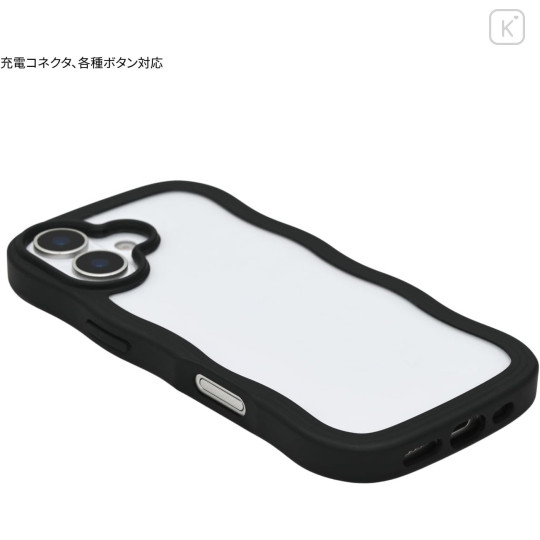 Japan Miffy Clear Wavy Frame iPhone 17 Case - Face Black Uneune - 4