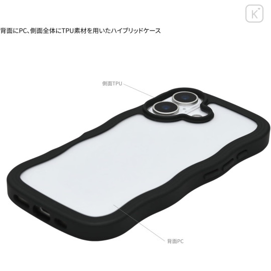 Japan Miffy Clear Wavy Frame iPhone 17 Case - Face Black Uneune - 5