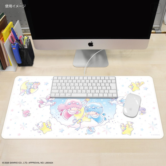 Japan Sanrio Desk Mat - Little Twin Stars : Snow Lantern Fantasy - 3