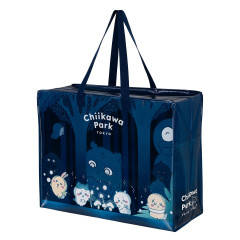 Japan Chiikawa Souvenir Laminated Woven PP Eco Shopping Bag - Chiikawa : Chiikawa Park Night Forest