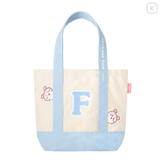Japan Chiikawa Lunch Tote Bag - Furuhonya Kani-chan : Chiikawa Park Alphabet F - 1