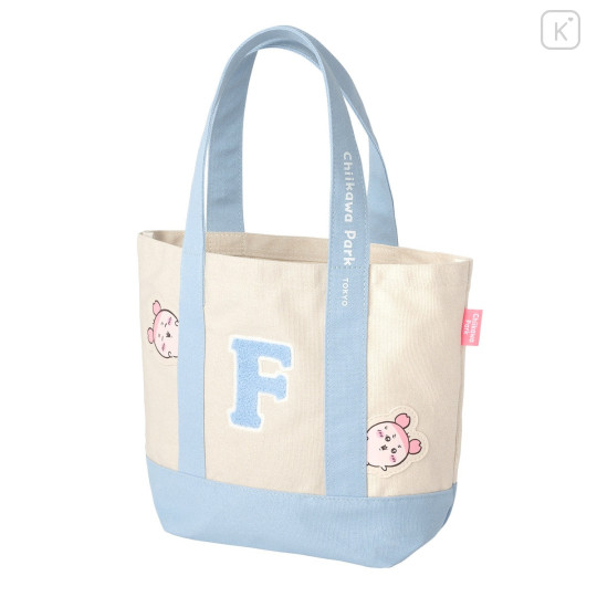 Japan Chiikawa Lunch Tote Bag - Furuhonya Kani-chan : Chiikawa Park Alphabet F - 7