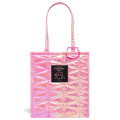 Japan Chiikawa Quilted Tote Bag - Chiikawa : Chiikawa Park Glossy Pearlescent Pink Carabiner - 3