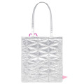 Japan Chiikawa Quilted Tote Bag - Chiikawa : Chiikawa Park Glossy Pearlescent Silver Carabiner - 4