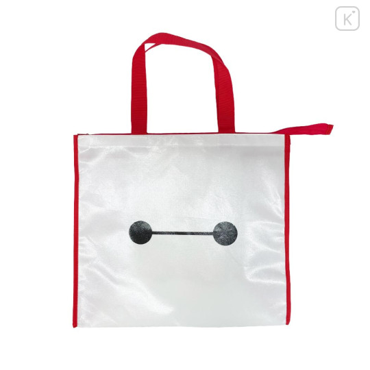 Japan Disney Souvenir Laminated Woven PP Eco Shopping Bag - Baymax : White Heart - 1