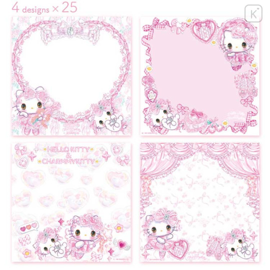 Japan Amenomori Fumika × Sanrio Memo Pad - Charmmy Kitty & Hello Kitty - 2