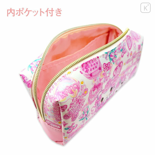 Japan Amenomori Fumika × Sanrio Box Pouch - Charmmy Kitty & Hello Kitty - 3