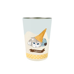 Japan Mofusand Insulated Stainless Steel Tumbler & Coffee Holder - Ice Cream Cat Crone Mint Chocolate