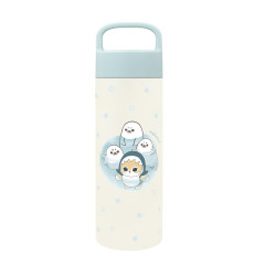 Japan Mofusand Stainless Steel Bottle with Handle 500ml - Pastel Shark Cat Seal