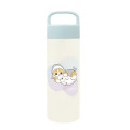 Japan Mofusand Stainless Steel Bottle with Handle 500ml - Pastel Shark Cat Seal Relax - 1