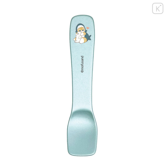 Japan Mofusand Ice Cream Spoon - Pastel Shark Cat Blue - 1