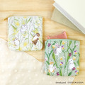 Japan Mofusand Hibiya Kadan Flat Mini Pouch - Flower Cat Yellow - 2
