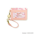 Japan Mofusand Hibiya Kadan Bifold Pass Case Card Holder with Reel - Flower Cat Sakura Pink - 4