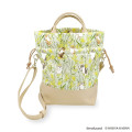 Japan Mofusand Hibiya Kadan Drawstring Shoulder Bag - Flower Cat - 1