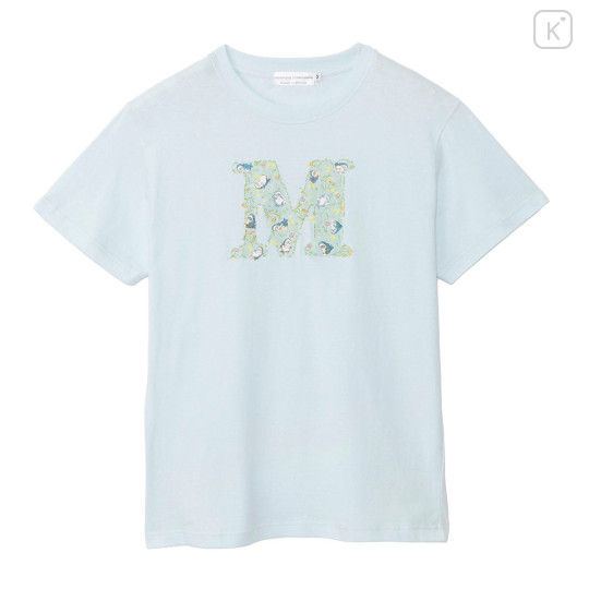 Japan Mofusand Hibiya Kadan T-shirt (M) - Botanical Cat Pale Blue - 1