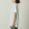 Japan Mofusand Hibiya Kadan T-shirt (M) - Botanical Cat Pale Blue - 8