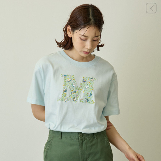 Japan Mofusand Hibiya Kadan T-shirt (L) - Botanical Cat Pale Blue - 5