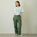 Japan Mofusand Hibiya Kadan T-shirt (L) - Botanical Cat Pale Blue - 6