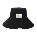 Japan Mofusand Hibiya Kadan Reversible Wide Brim Sun Hat - Sunflower Flower Cat Black - 1