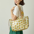 Japan Mofusand Hibiya Kadan Waterproof Vinyl Beach Bag & Pool Tote - Flower Cat Nyan - 5