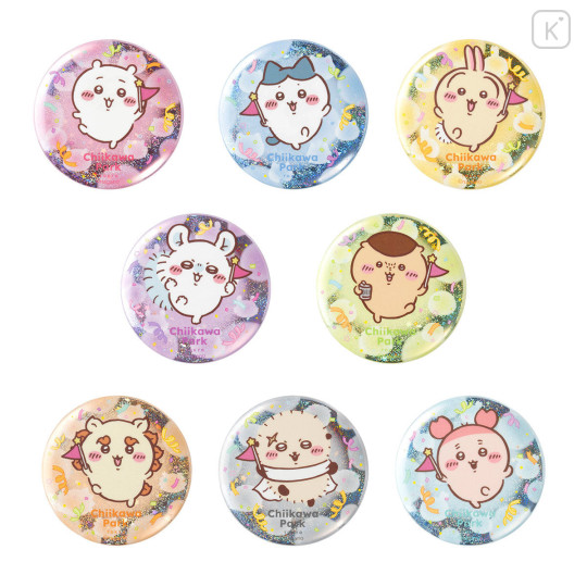 Japan Chiikawa Secret Glitter Can Badge - Chiikawa Park Trading Hologram Flag Blind Box - 1
