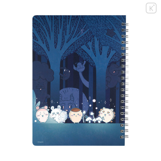 Japan Chiikawa B6 Ring Notebook - Chiikawa Park Night Forest - 2