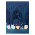 Japan Chiikawa A4 Clear File - Chiikawa Park Night Forest - 3