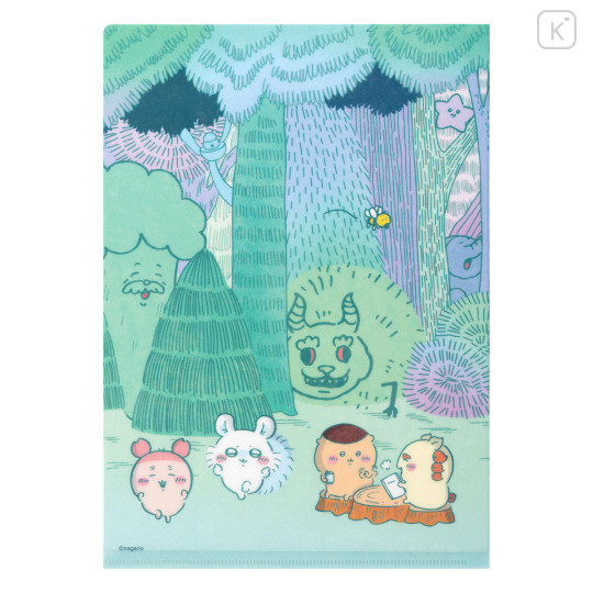 Japan Chiikawa A4 Clear File - Chiikawa Park Daytime Forest - 3