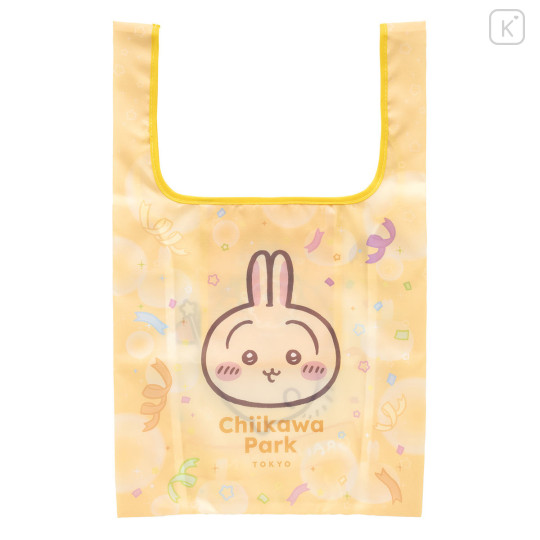 Japan Chiikawa Satin Eco Bag with Pouch - Usagi : Chiikawa Park Grand Opening - 4