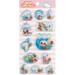 Japan San-X Original Air-in Mascot Sticker - Mamegoma
