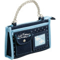 Japan San-X Chain Pouch - Twin Rabbit Angels : Denim - 2