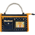 Japan San-X Original Chain Pouch - Mikan Bouya : Denim - 1