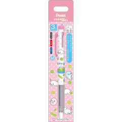 Japan San-X Original EnerGel 3 Color Multi Gel Pen - Mamegoma : Universe San-X Town