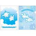 Japan San-X A4 Clear Holder Set - Twin Rabbit Angels - 1