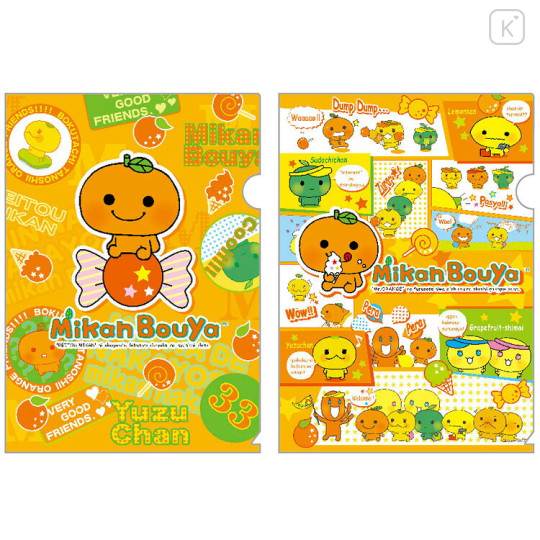 Japan San-X A4 Clear Holder Set - Mikan Bouya - 1