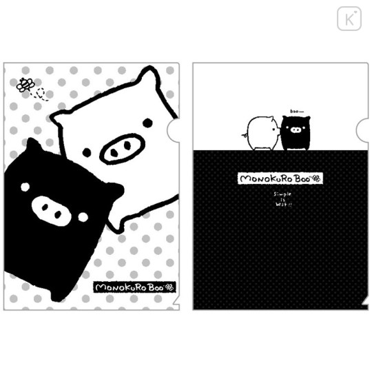 Japan San-X A4 Clear Holder Set - Monokuro Boo - 1