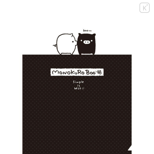 Japan San-X Original A4 Clear Holder Set - Monokuro Boo - 3