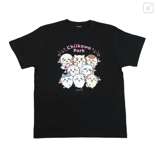 Japan Chiikawa T-shirt (M) - Chiikawa Park Characters Main Visual Black - 1
