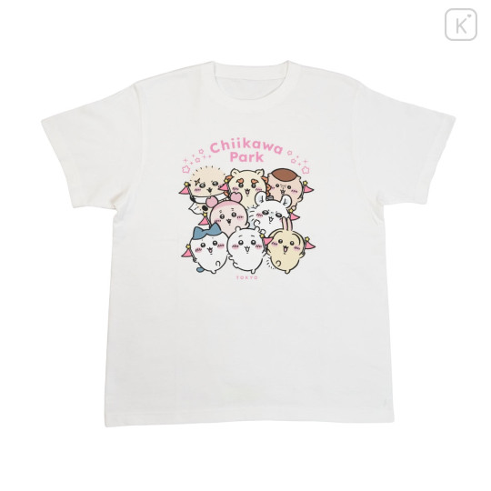 Japan Chiikawa T-shirt (M) - Chiikawa Park Characters Main Visual White - 1