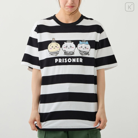 Japan Chiikawa T-shirt (M) - Chiikawa & Hachiware & Usagi : Chiikawa Park Prison Border - 3